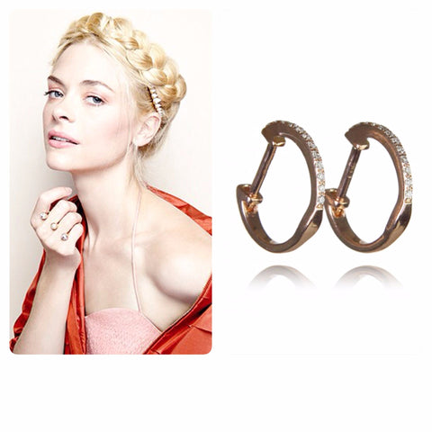 Jaime King In Huggie Diamond Earring