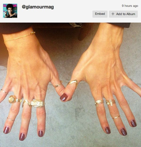 Katie Cassidy loves the ring too!