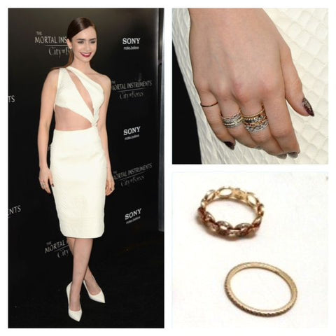 Lily Collins in Link Stackable