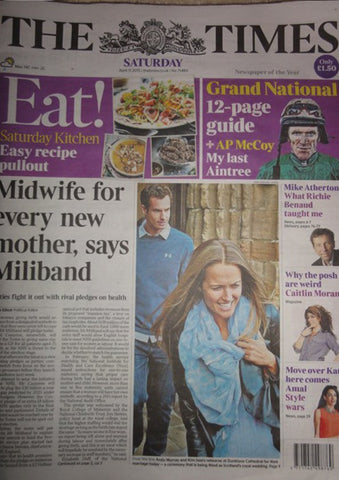 The Times Newspaper featuring Kim Sears wearing the Oxshott Leather Jacket - April 2015