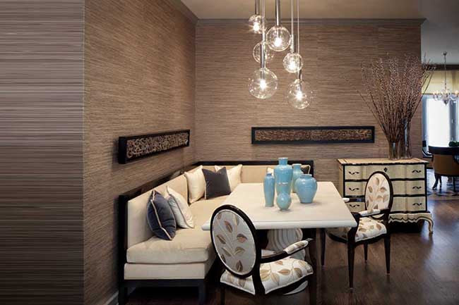 Medium brown walls lounge interior