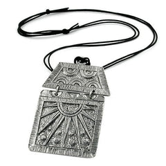 NECKLACE PEWTER PENDANT 110CM