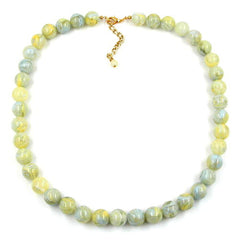 BEAD CHAIN BEADS 12MM YELLOW-GREEN 55CM