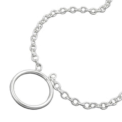 ANCHOR CHAIN RING FOR CHARMS SILVER 925 38CM