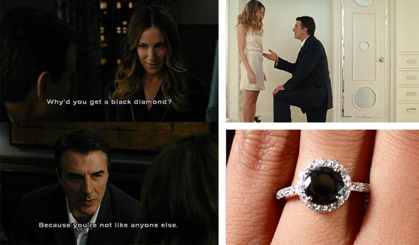 Carrie Bradshaw's Black Diamond Engagement Ring from Mr Big