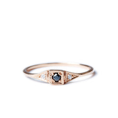 Jennie Kwon Black Diamond Mini Deco Point Ring