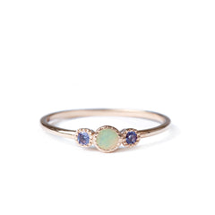 Jennie Kwon Opal Tanzanite Trio Ring