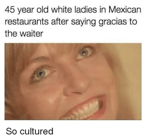 Gracias in Mexican restaurants