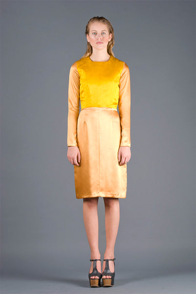 RUDYBOIS Spring Summer 2013 collection YELLOW SILK SHORT DRESS