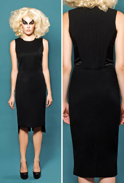 RUDYBOIS Spring Summer 2014 collection Cool Wool Sleeveless Dress & Back Black Silk