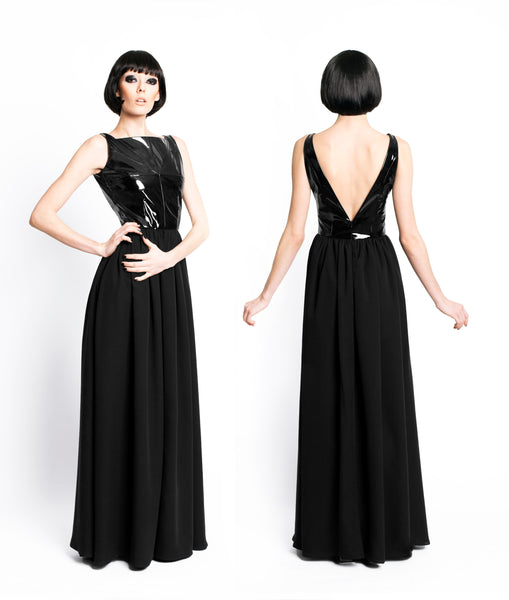 RUDYBOIS Fall Winter 2015 collection Black long silk dress