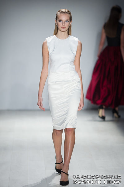 RUDYBOIS Spring Summer 2015 collection WHITE & OFF WHITE SHORT SLEEVELESS DRESS