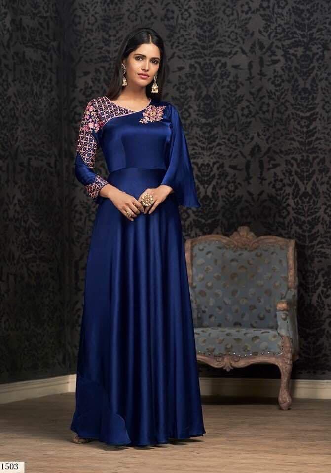 navy blue silk dress long