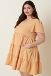 butterscotch tiered dress +