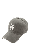 LA Baseball Hat in Charcoal