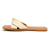 ivory double strap slide sandals