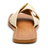 ivory double strap slide sandals