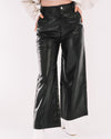 Black Faux Leather Pants