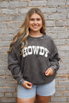 Howdy Black Corded Sweatshirt