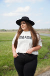 Ivory MAMA Graphic Top +