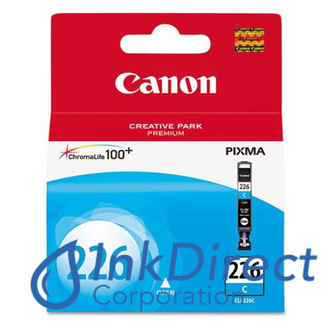 Genuine Canon 4547B004Aa Cli-226C Ink Jet Cartridge Cyan , Canon - MX 882, PI 4820, XI 6520, - All-in-One Pixma MG 5120, 5220, 6120, 8120,