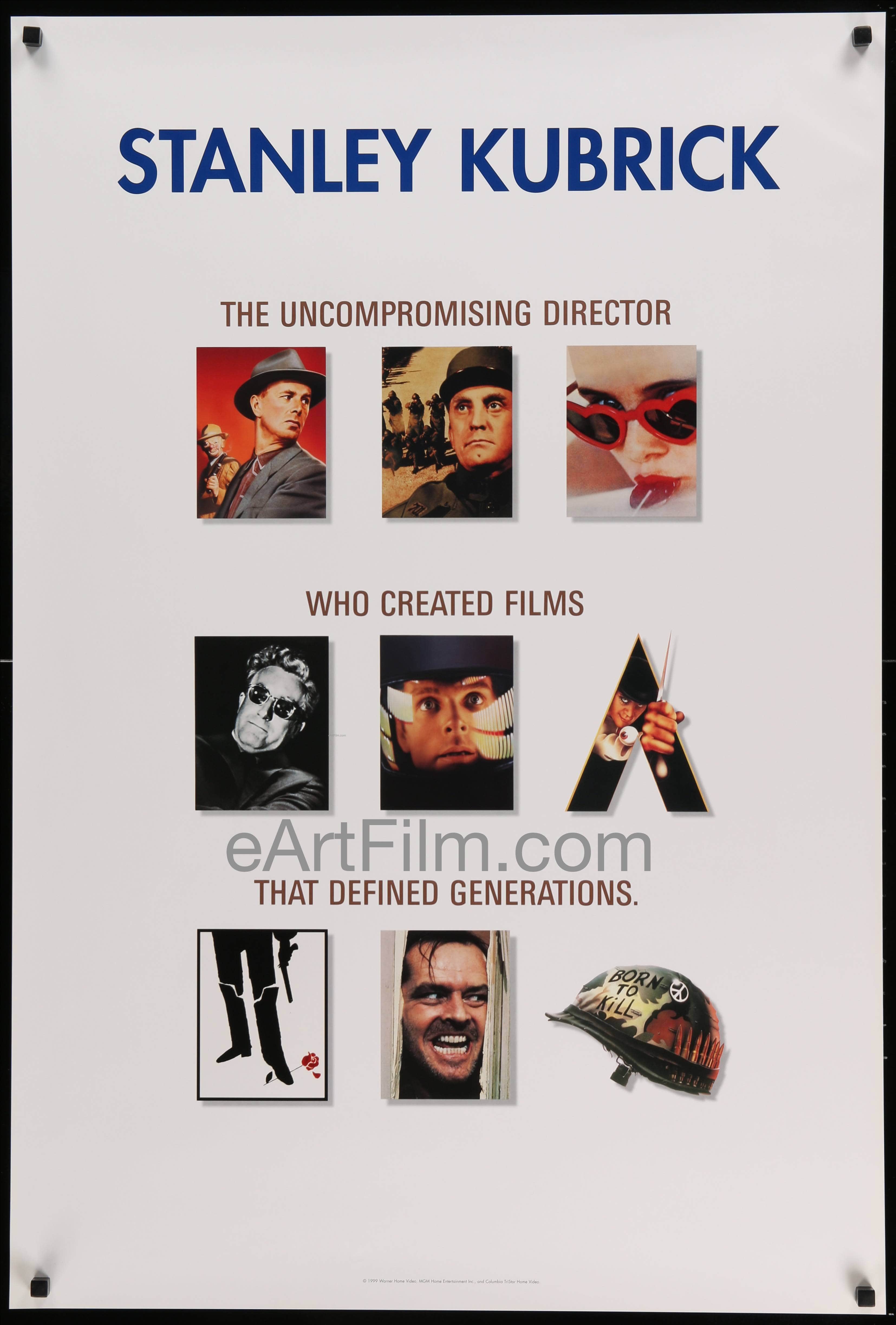 Definitivo Viva Malgastar Stanley Kubrick Collection 1999 27x40 Rare Video Poster highlighting 9 –  eArtFilm.com