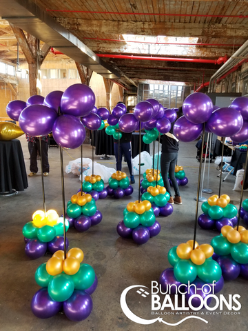 Mardi Gras Party Balloon Columns