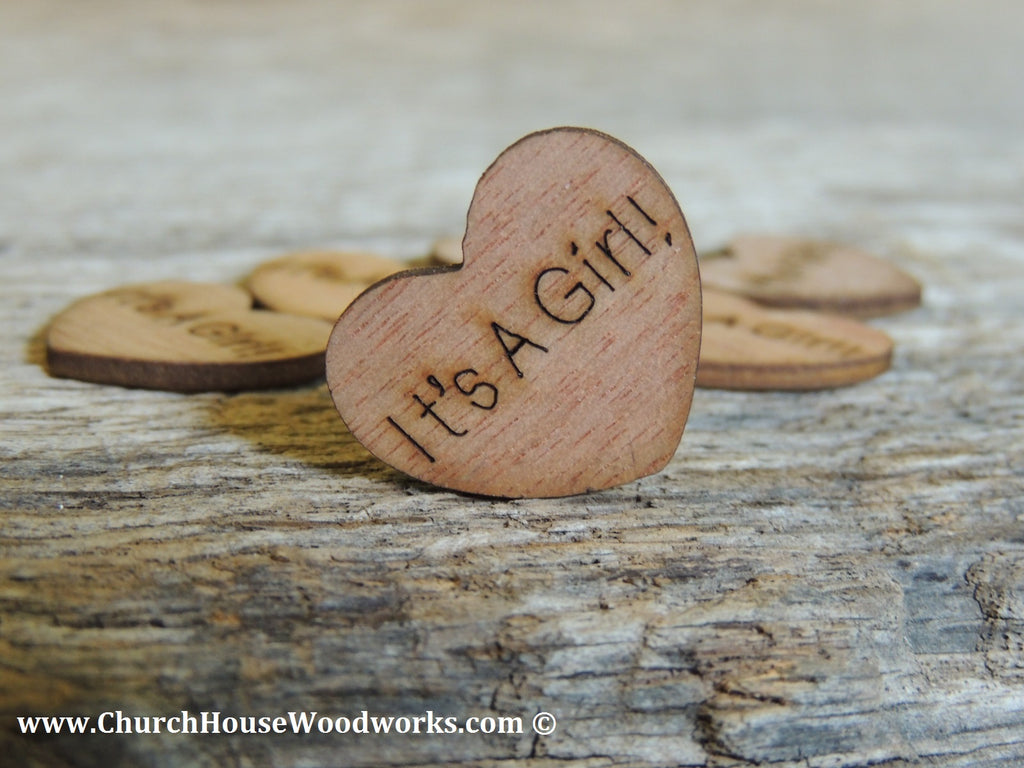 Baby Shower Wood Confetti for It's A Boy or It's A Girl by Church House Woodworks- Rustic, Barn, Country, Wooden