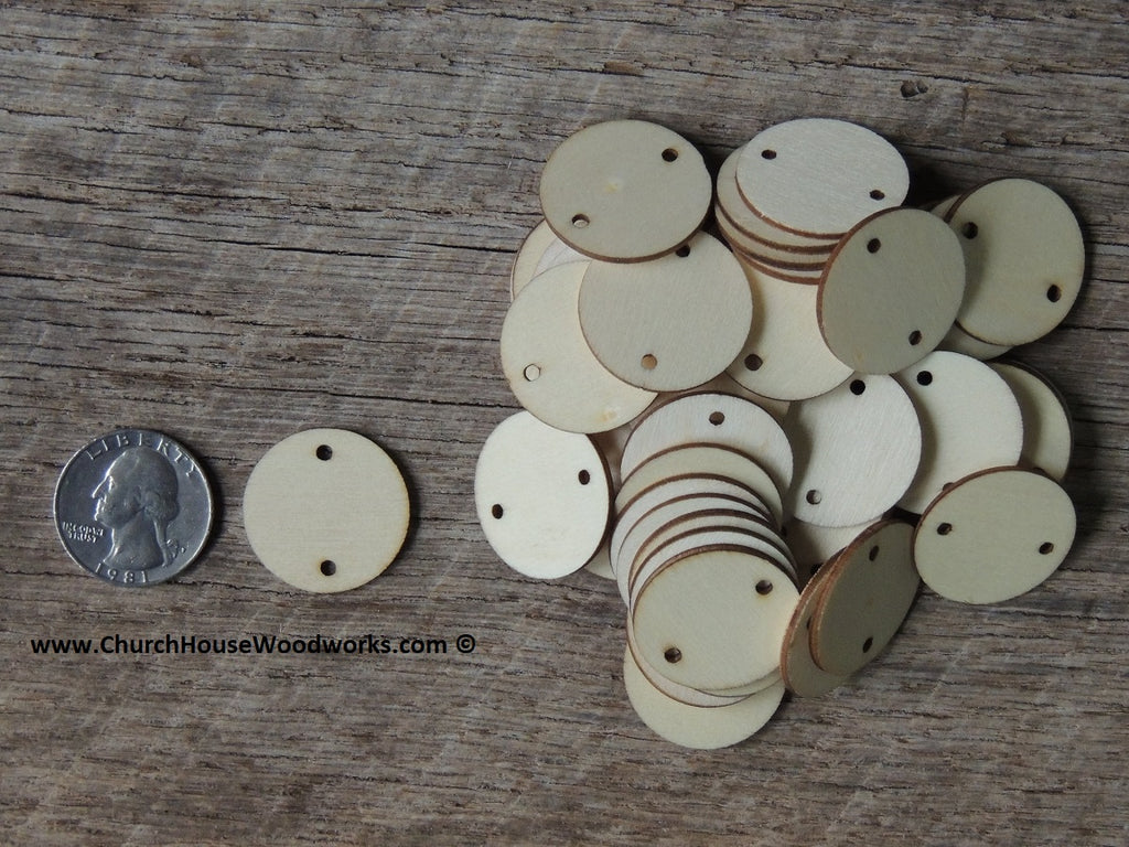 Wood craft disc 2 inch for coins checkers game pieces scarpbooking 2 hole tags ornaments