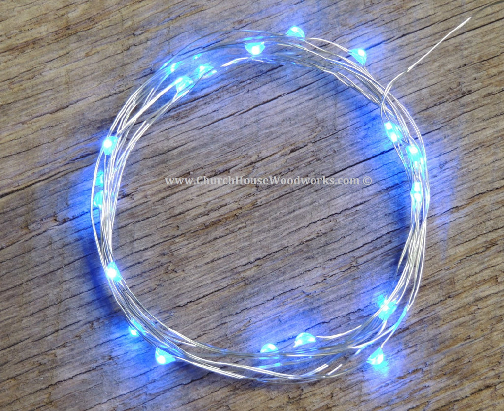 LED Fairy String Lights for rustic weddings wreaths mason jars Blue
