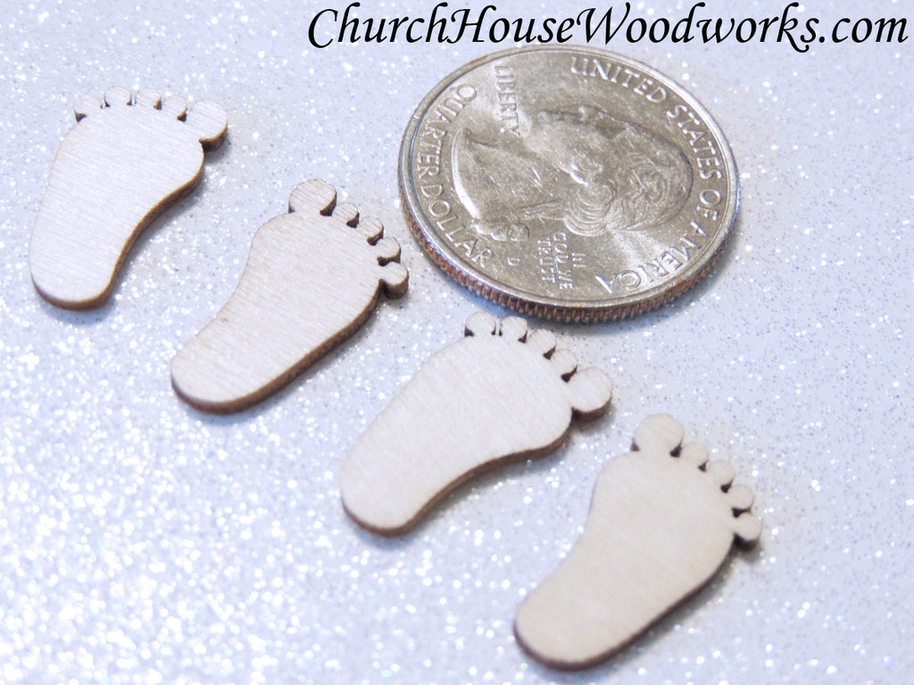 Wood Baby Foot Feet Baby Shower Decorations