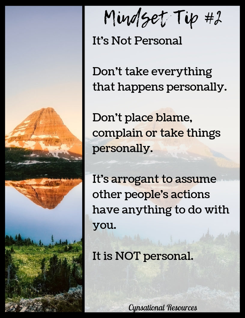 Mindset Tip #2 It's Not Personal