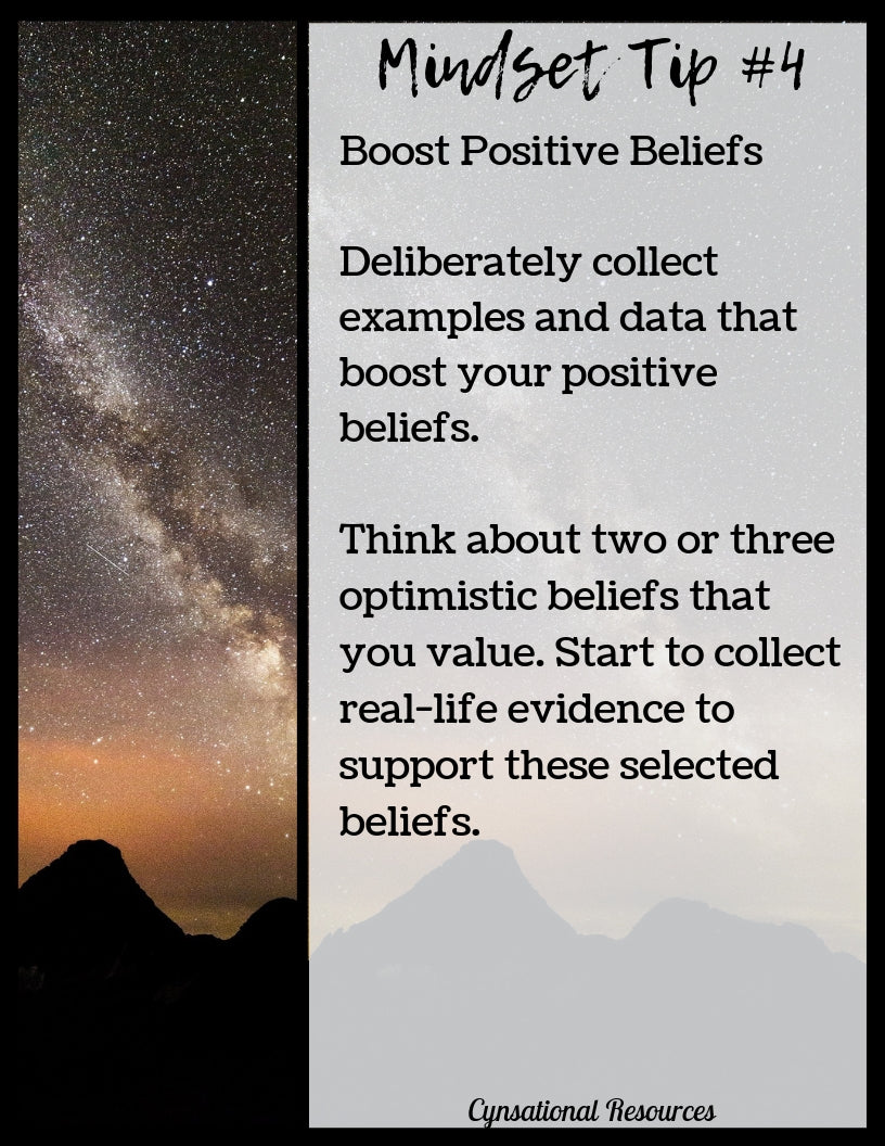 Mindset tip #4 Boost Positive Beliefs 