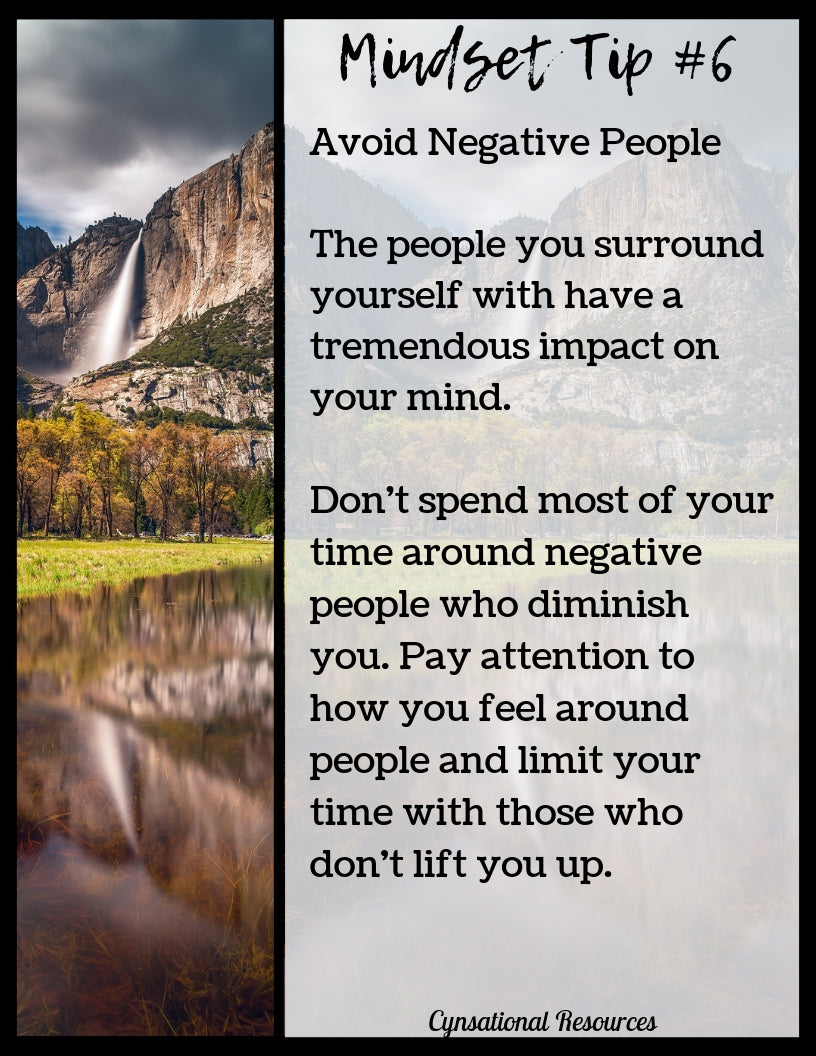 Mindset Tip #6 Avoid Negative People