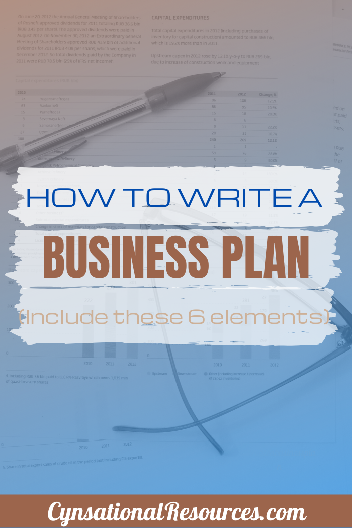 6 Key Elements to Creating a Business Plan