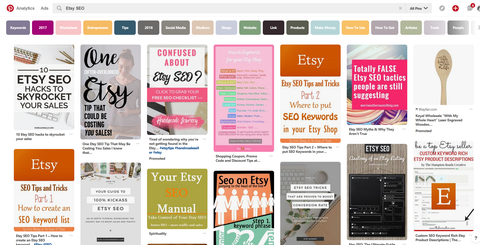 Etsy SEO search results 