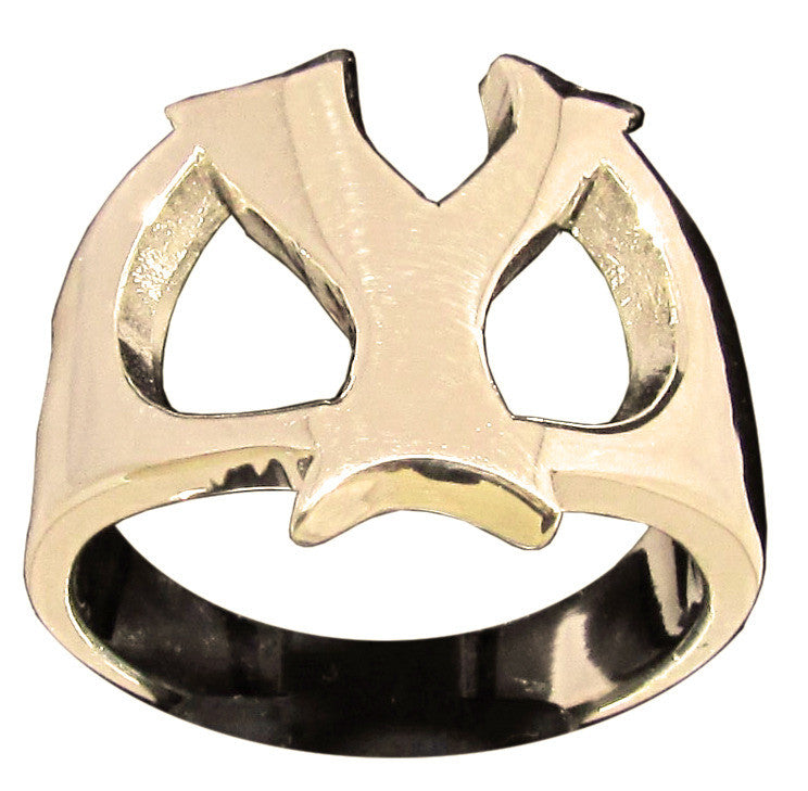 Capital Initial Y Ring Block Letter in Bronze