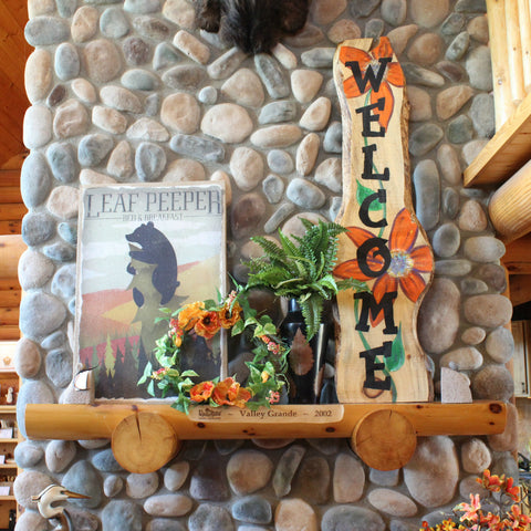 Summer Cabin Mantel Display at The Red Geranium in Mauston
