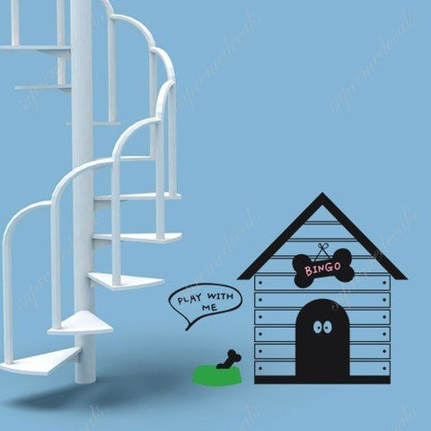 Custom Color PopDecals - Cute dog house - removable vinyl art wall decals murals home decor - PopDecors,Baby Product, PopDecals, PopDecors