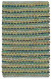 LR Resources Accent 03909 Turquoise Hand Woven Area Rug 2' 6'' X 4'