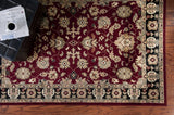 LR Resources Adana 80371 Red/Black Machine Loomed Area Rug 5'1'' X 7'5''