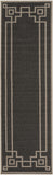 Surya Alfresco ALF-9630 Black Area Rug 2'3'' x 7'9'' Runner