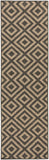 Surya Alfresco ALF-9641 Black Area Rug 2'3'' x 7'9'' Runner