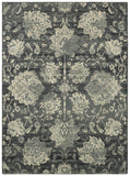 LR Resources Antigua 80998 Blue/Dk Gray Machine Loomed Area Rug 2' 6'' X 7' 9''