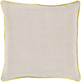 Surya Linen Piped Brilliantly Bordered LP-003 Pillow 20 X 20 X 5 Down filled