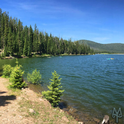 Kayaking on Hyalite Reservoir, Bozeman, Montana, photo by Montana Treasures