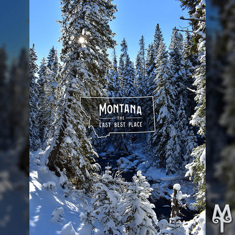 Winter on Hyalite Creek, photo by Montana Treasures