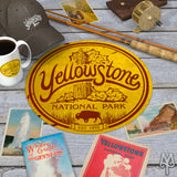 Yellowstone National Park Explorer Collection of apparel, cabin decor, and souvenirs by Montana Treasures