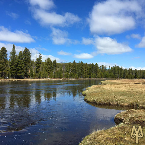 The Firehole River, Yellowstone National Park, photo by Montana Treasures