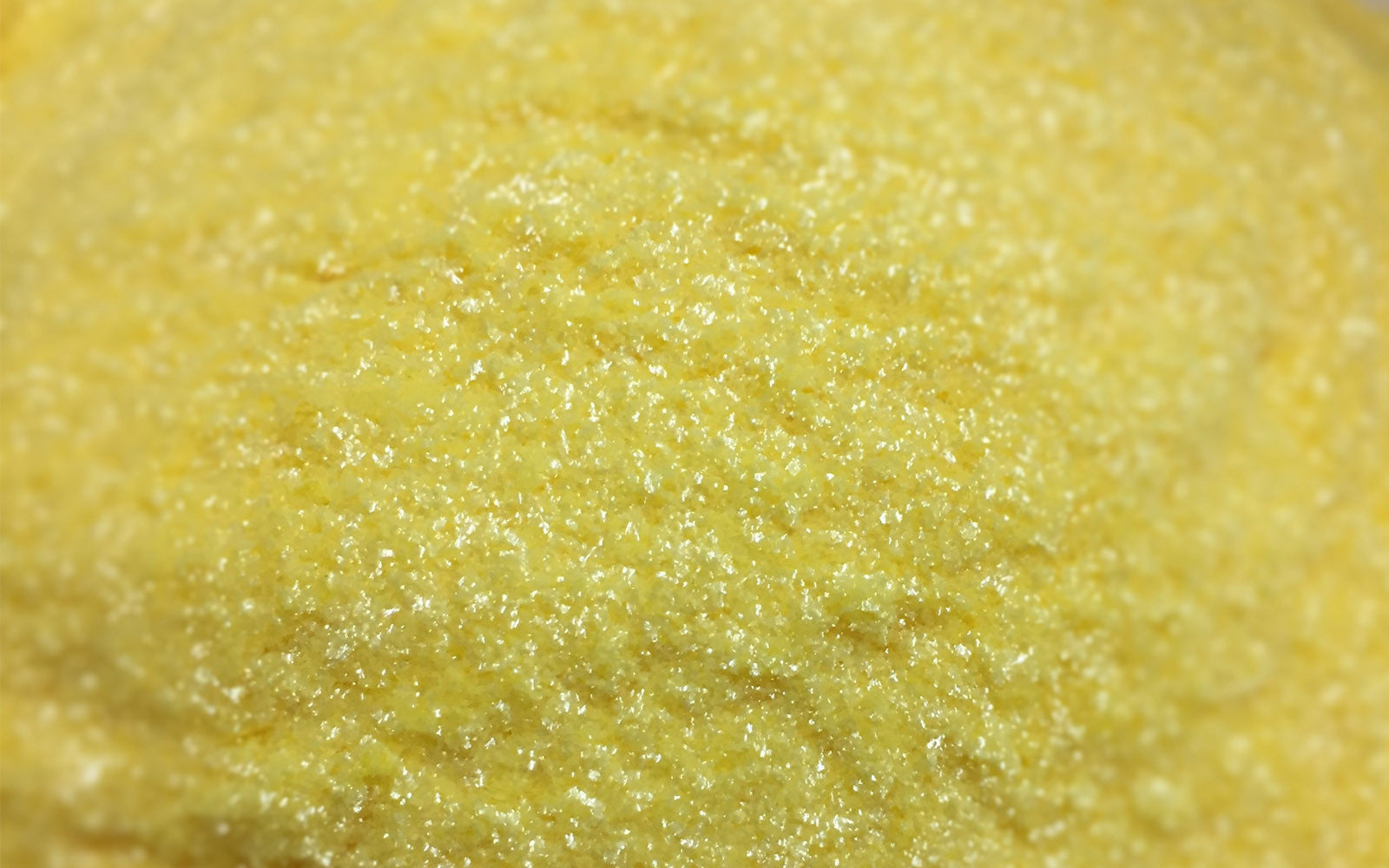 Close up of yellow egg crystals.